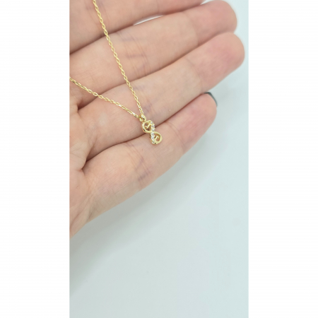 Lant Infinit din Aur 14 kt , pietre zirconia ,2.57 gr [2]