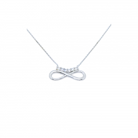 Lantisoare din argint - Lanț Infinit cu Cristale Zirconia din Argint 925 – 2.80 g, 41-46 cm