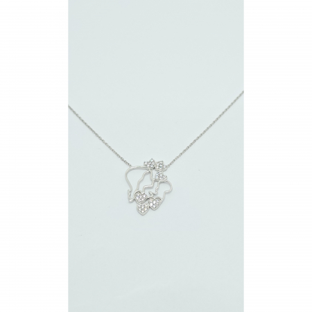 Lanț Mamă și Bebe din Argint 925 cu Cristale Zirconia – 2.84 g, 41-46 cm [3]