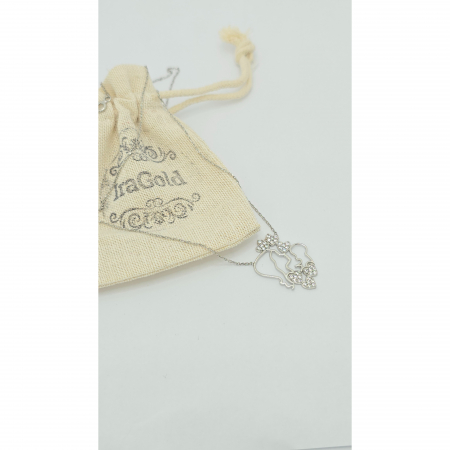 Lanț Mamă și Bebe din Argint 925 cu Cristale Zirconia – 2.84 g, 41-46 cm [1]