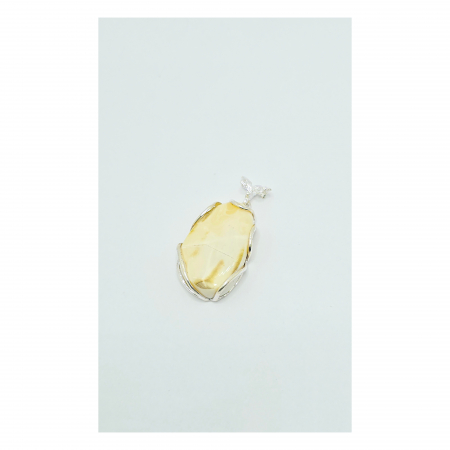 Medalion din Argint 925 cu Piatra Semiprețioasă Chihlimbar – 9.80 g [3]