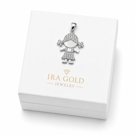 Medalion Fetiță din Argint 925 cu Cristale Zirconia [1]