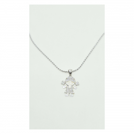 Medalion Fetiță din Argint 925 cu Cristale Zirconia – 1.97 g [3]