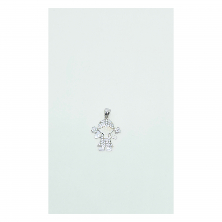 Medalion Fetiță din Argint 925 cu Cristale Zirconia – 1.97 g [2]