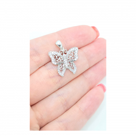Medalion Fluturaș din Argint 925 cu Cristale Zirconia – 1.97 g [1]