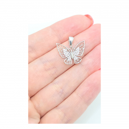 Medalion Fluturaș din Argint 925 cu Cristale Zirconia – 1.19 g [1]