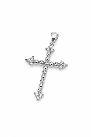 Medalioane argint - Pandantiv Cruce din Argint 925 cu Zirconii