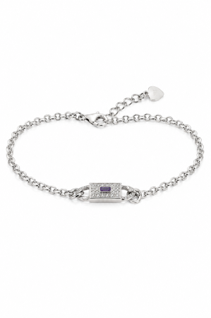 Set Cuban Elegance din Argint 925 cu Accente Violet – Colier, Brățară, Inel și Cercei [4]