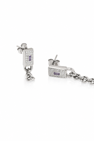 Set Cuban Elegance din Argint 925 cu Accente Violet – Colier, Brățară, Inel și Cercei [2]