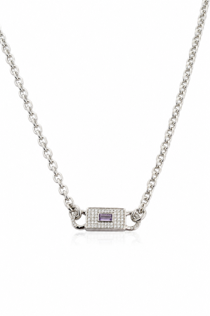 Set Cuban Elegance din Argint 925 cu Accente Violet – Colier, Brățară, Inel și Cercei [1]