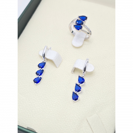 Set Elegant din Argint 925 cu Pietre Zirconia Albastre – 8.03 g [1]