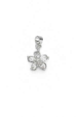 Set Floral din Argint 925 cu Zirconii – Medalion și Cercei [1]