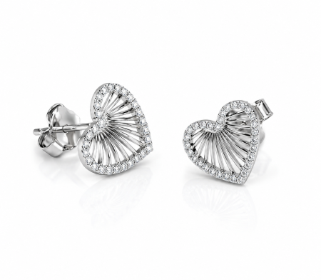 Set Romantic din Argint 925 cu Inimă Strălucitoare – Medalion și Cercei [2]