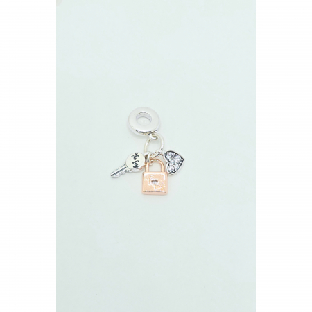 Bratari cu Talismane - Talisman Inimă, Lacăt și Cheie din Argint 925 cu Cristale Zirconia – 3.99 g