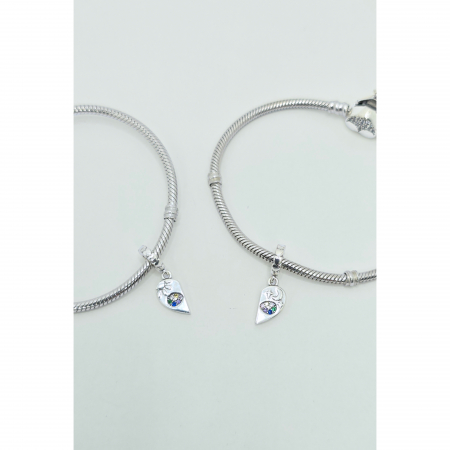 Talisman Inimă din Argint 925 cu Cristale Zirconia Colorate – 4.26 g [3]