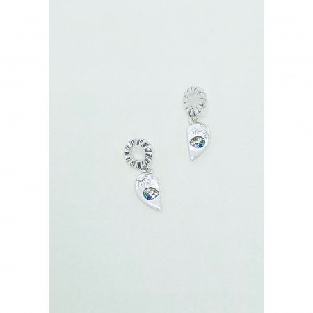Talisman Inimă din Argint 925 cu Cristale Zirconia Colorate – 4.26 g [2]