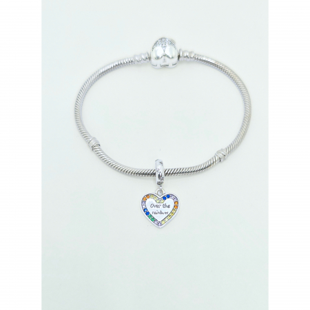 Talisman Inimioară Rainbow din Argint 925 cu Cristale Zirconia Colorate – 3.24 g [2]