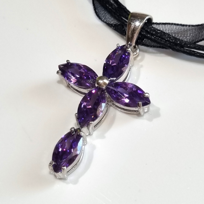 Marysia Amethyst Cross [8]
