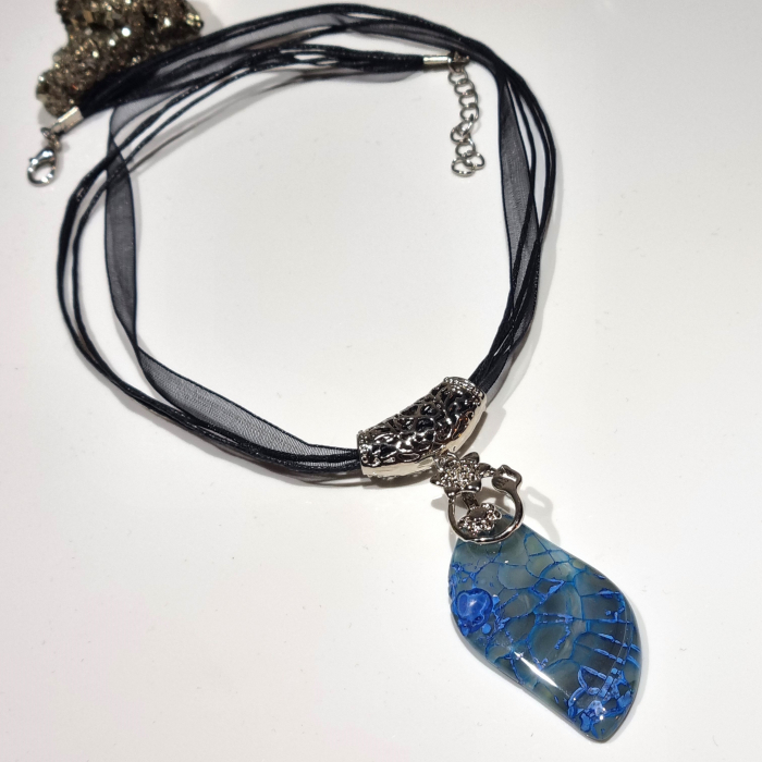 Marysia Blue Agate and Flower [2]