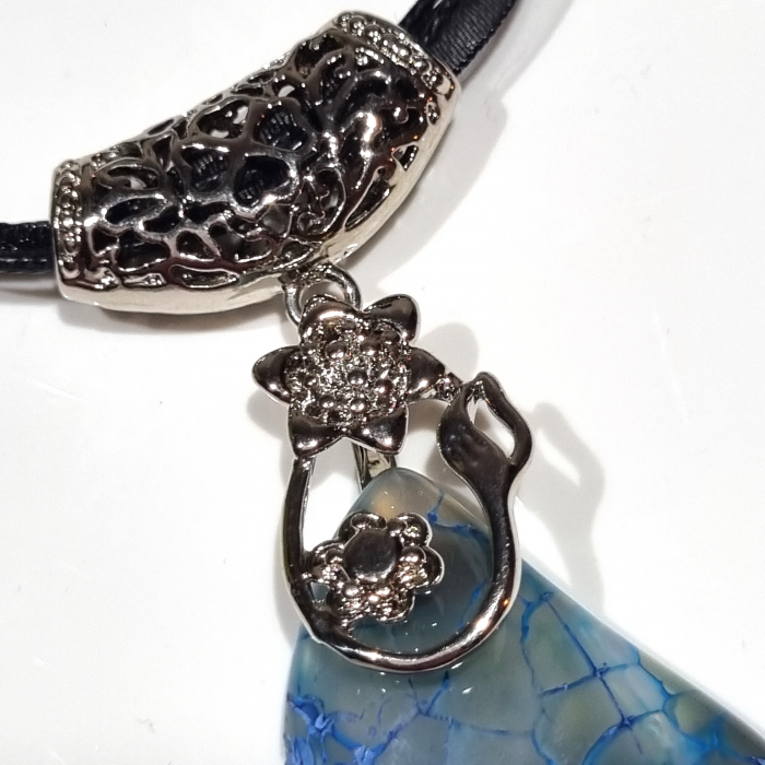 Marysia Blue Agate and Flower [5]