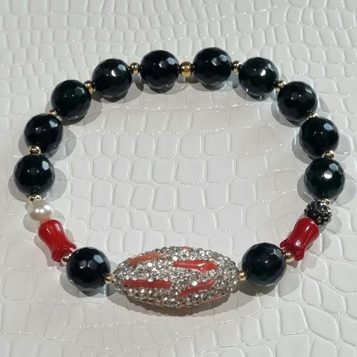 Marysia Dark Green Jade & Coral [2]