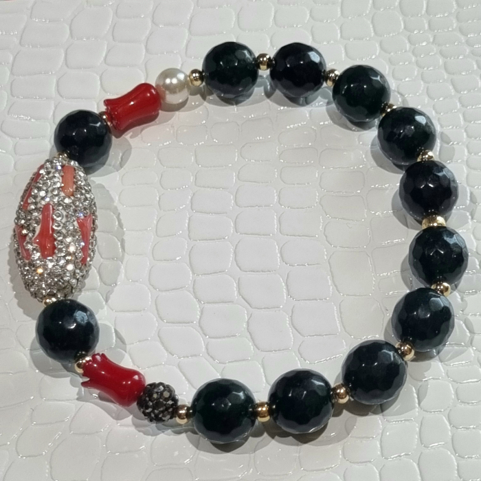 Marysia Dark Green Jade & Coral [14]