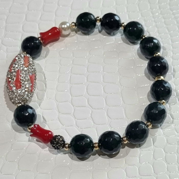 Marysia Dark Green Jade & Coral [15]