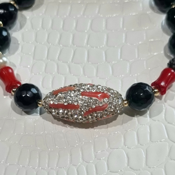 Marysia Dark Green Jade & Coral [5]