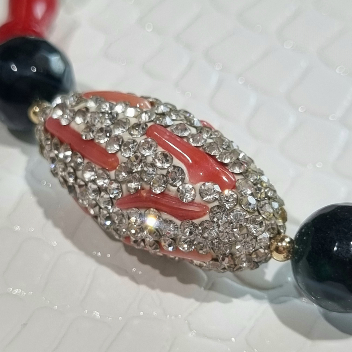 Marysia Dark Green Jade & Coral [12]