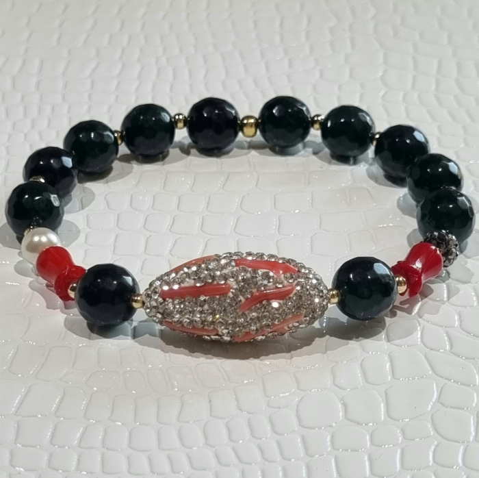Marysia Dark Green Jade & Coral [6]
