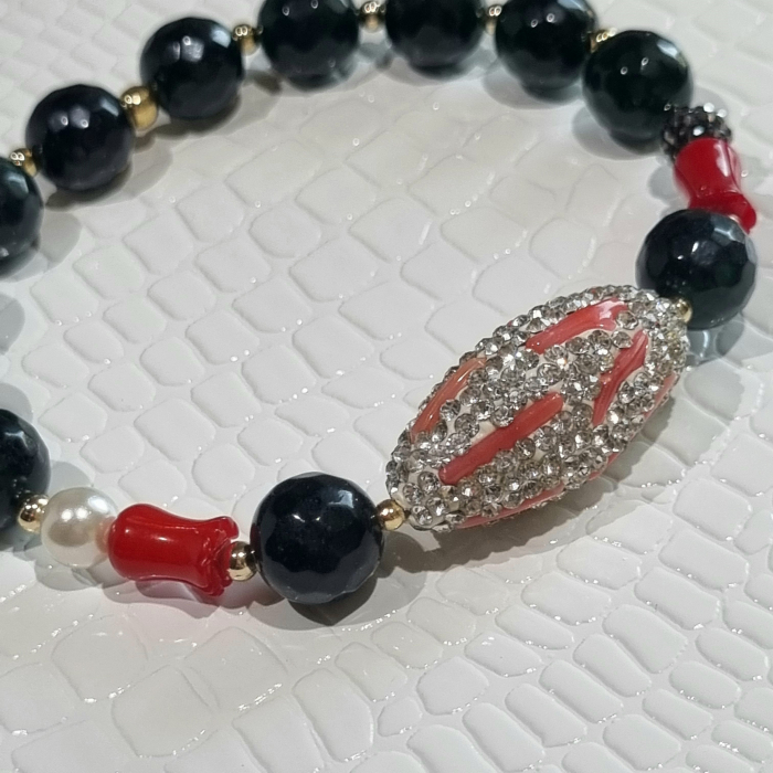 Marysia Dark Green Jade & Coral [8]