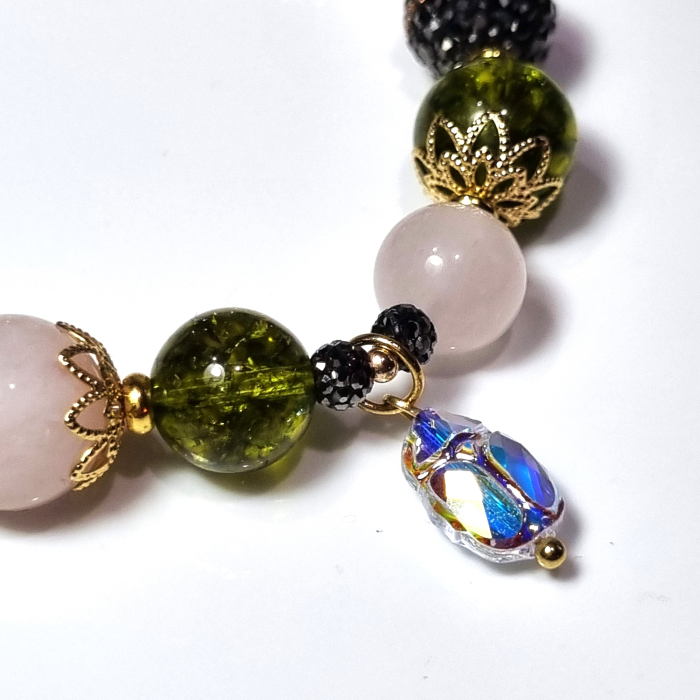 Marysia Lucky Bracelet – Bratara unicat cu cuart roz & ringwoodite | Irina Reisler [7]