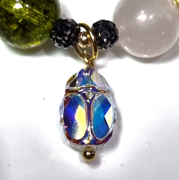 Marysia Lucky Bracelet – Bratara unicat cu cuart roz & ringwoodite | Irina Reisler [4]