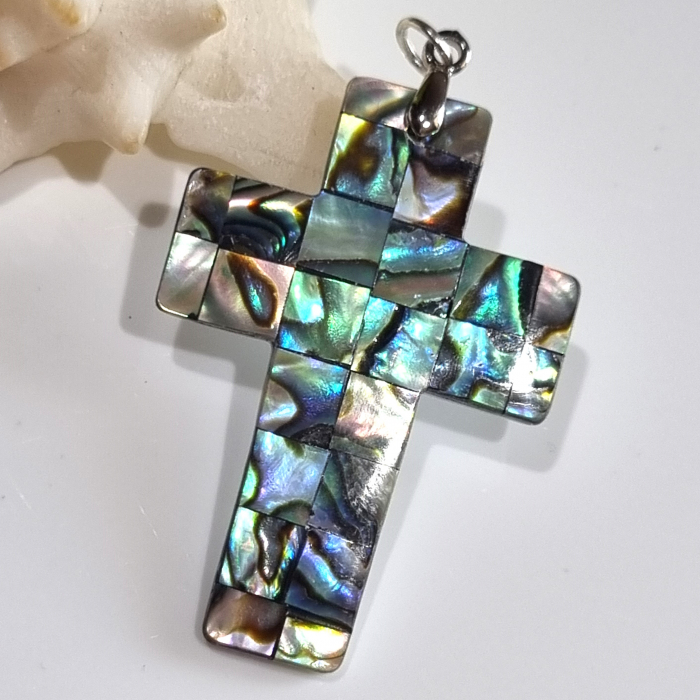 Marysia Paua Shell Cross [5]