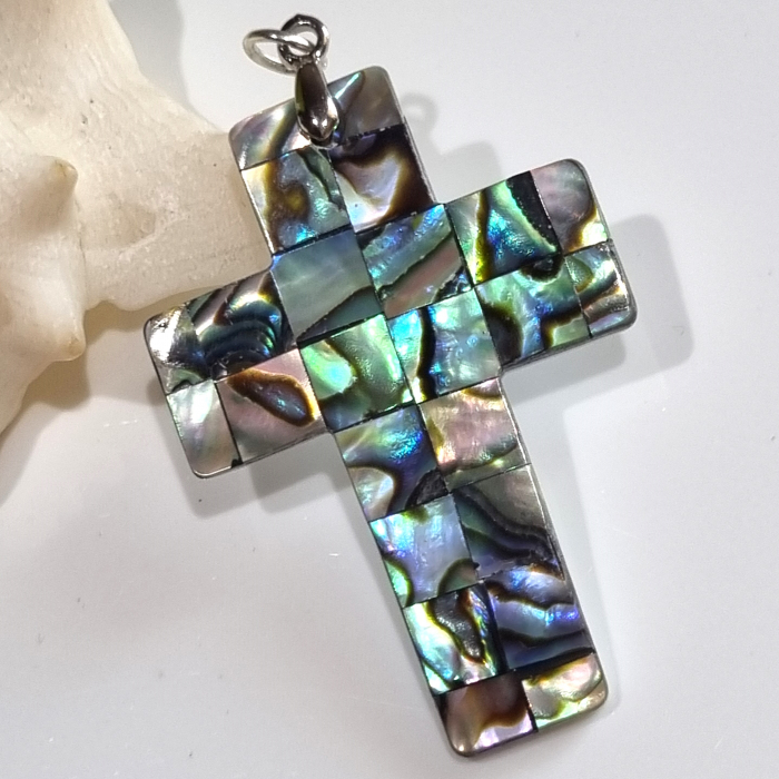 Marysia Paua Shell Cross [2]