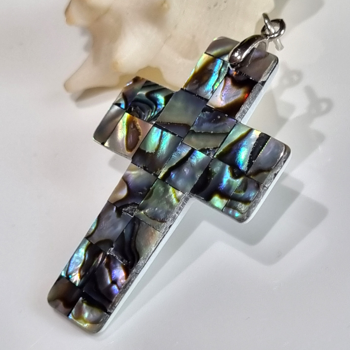 Marysia Paua Shell Cross [7]