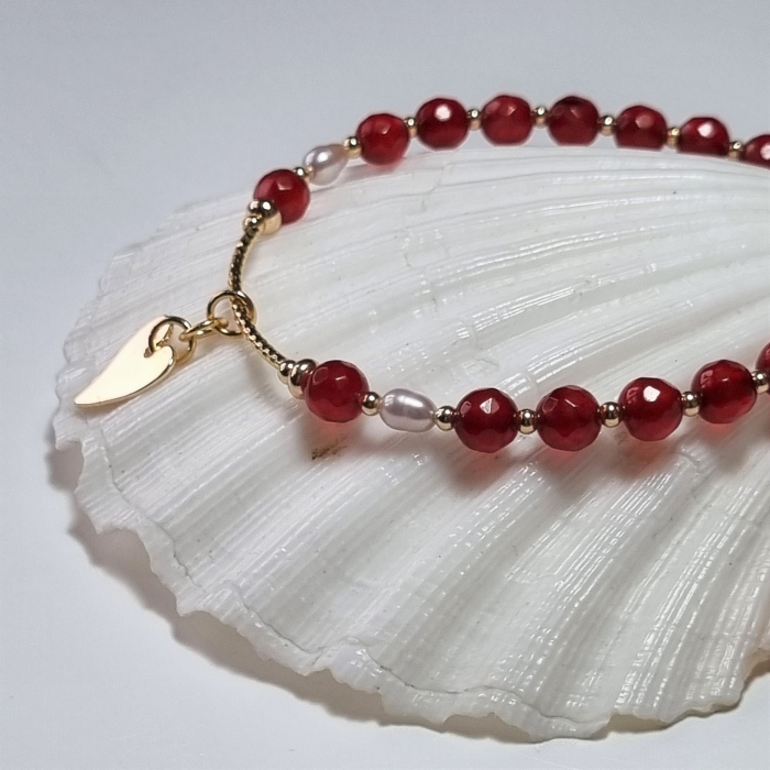 Marysia Red Agate, Pearls and Heart [11]