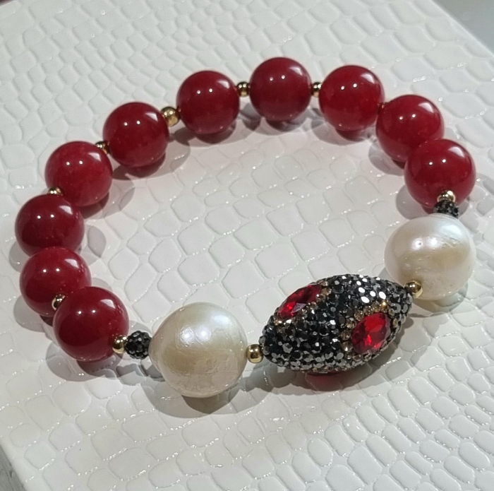 Marysia Red Jade & Big Pearls [6]