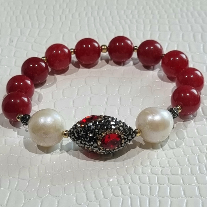 Marysia Red Jade & Big Pearls [5]