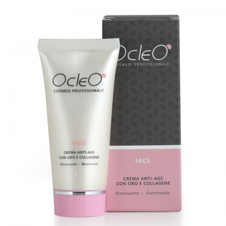Ocleo - Crema Anti-imbatranire si de iluminare cu Aur, Colagen, Vitamina C si vitamina PP