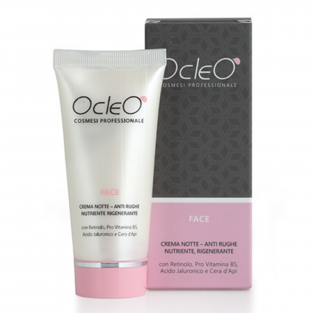 Ocleo - Crema de noapte antirid, nutritiva si regeneranta cu Acid Hyaluronic, Colagen, Retinol