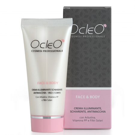 Ocleo - Crema iluminanta anti-pete cu Arbutina, Acid Cogic, vitamina PP si filtre solare