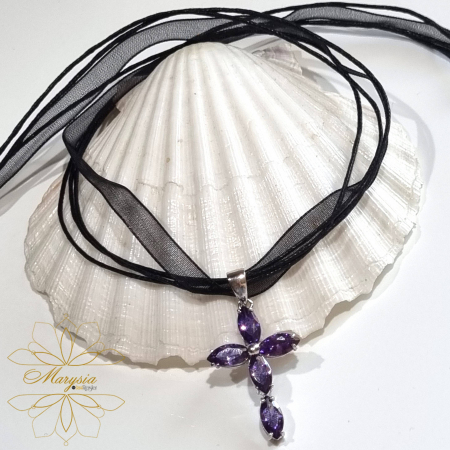 BIJUTERII Irina Reisler - Marysia Amethyst Cross