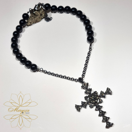 BIJUTERII Irina Reisler - Marysia Black Cross