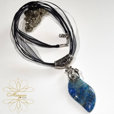 BIJUTERII Irina Reisler - Marysia Blue Agate and Flower