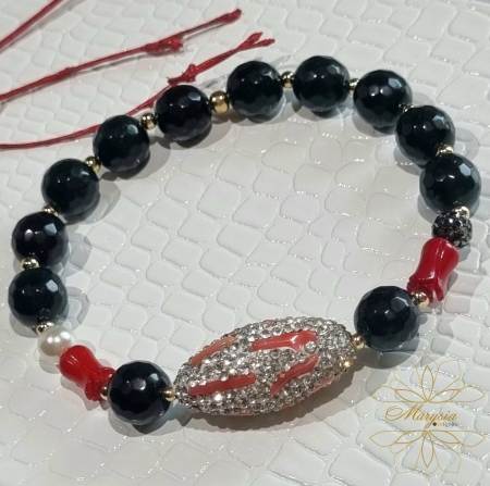 Colectii speciale - Marysia Dark Green Jade & Coral