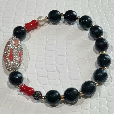 Marysia Dark Green Jade & Coral [13]