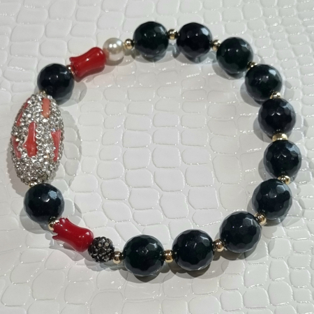 Marysia Dark Green Jade & Coral [14]