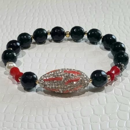 Marysia Dark Green Jade & Coral [5]