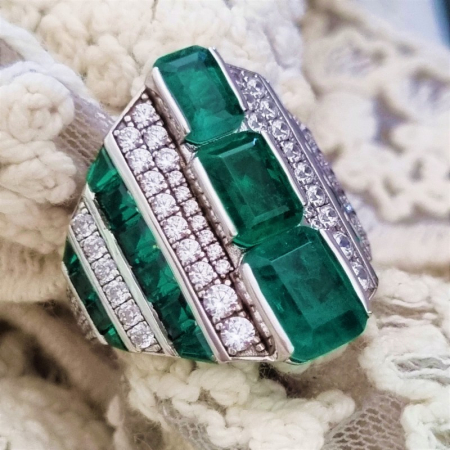 Inele pietre si perle naturale - Marysia Rare Green Paraiba Tourmaline